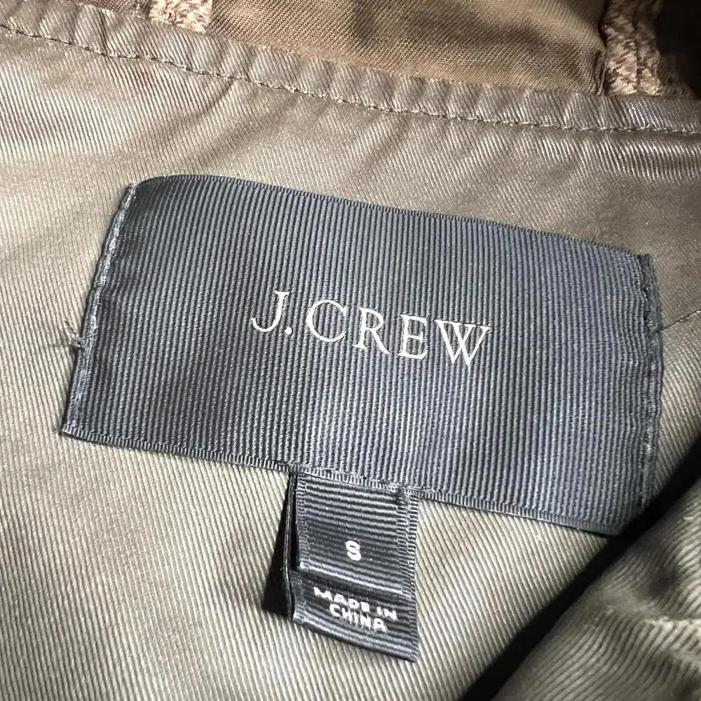 J.Crew Jacket Mens‎ Small Brown Hooded Parka Full Zip Lined Pockets Casual